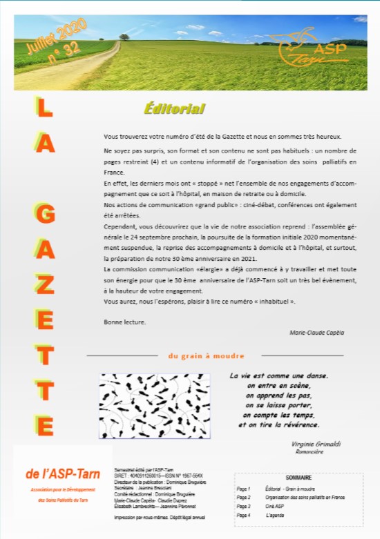 Gazette 32 - juillet 2020