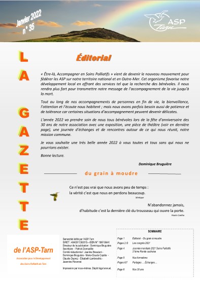 Gazette 35 - janvier 2022