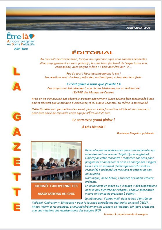 Gazette 38 - juillet 2023